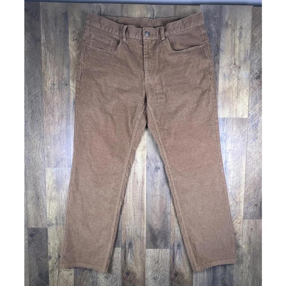Brooks Brothers Corduroy Pants Brown Men's 36 x 30 Cotton Spandex Straight Leg .